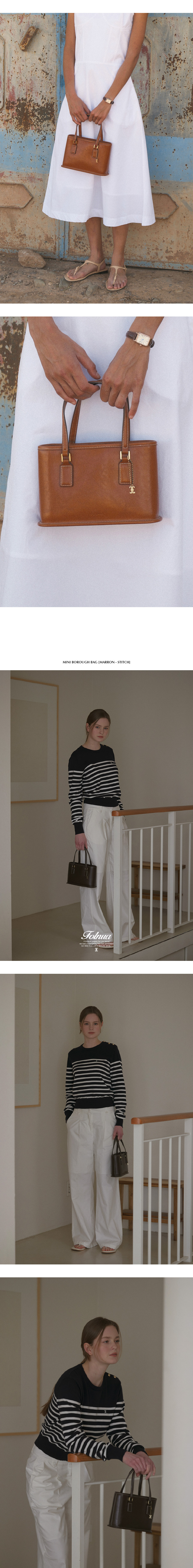 MUSINSA | FOLNUA MINI BOROUGH BAG - STITCH [4COLOR]