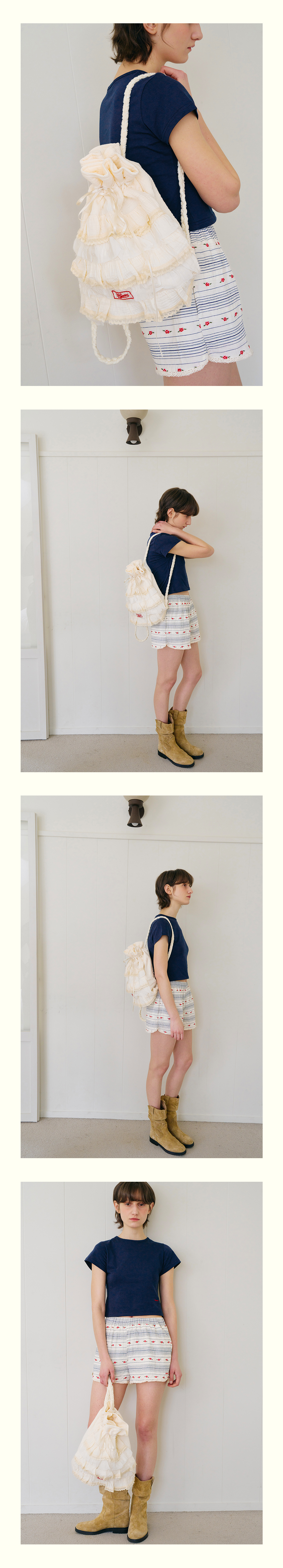 【Heeari】Cattage Lace String Bag Gym Sack ★送料・関税込★ MUSINSA公式 | HEEARI Cottage lace string gym sack