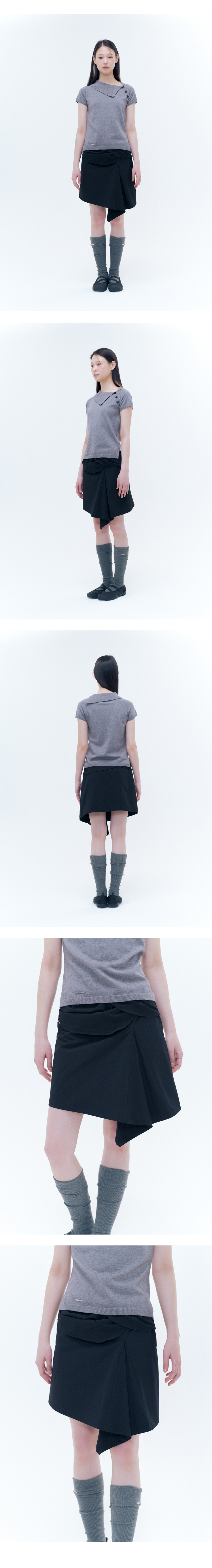 ★MISEKI SEOUL★ LAYERED CHITON MINI SKIRT MUSINSA | MISEKI SEOUL Layered chiton mini skirt BLACK