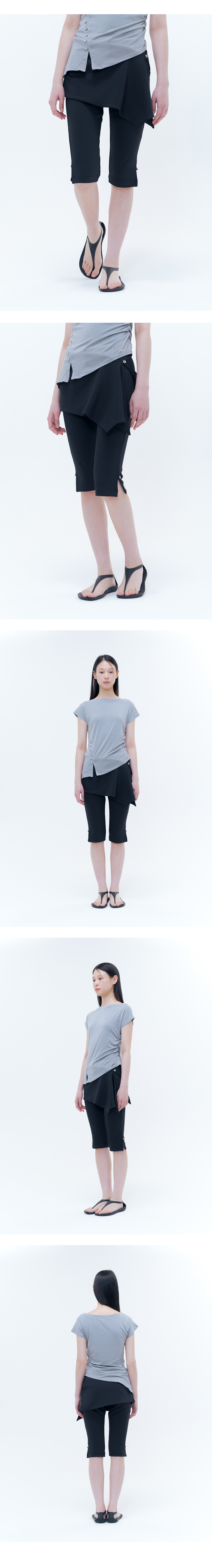 ◆MISEKI SEOUL◆ Capri wrap skirt pants SET BLACK MSK252PT01 MUSINSA | MISEKI SEOUL Capri wrap skirt pants SET BLACK