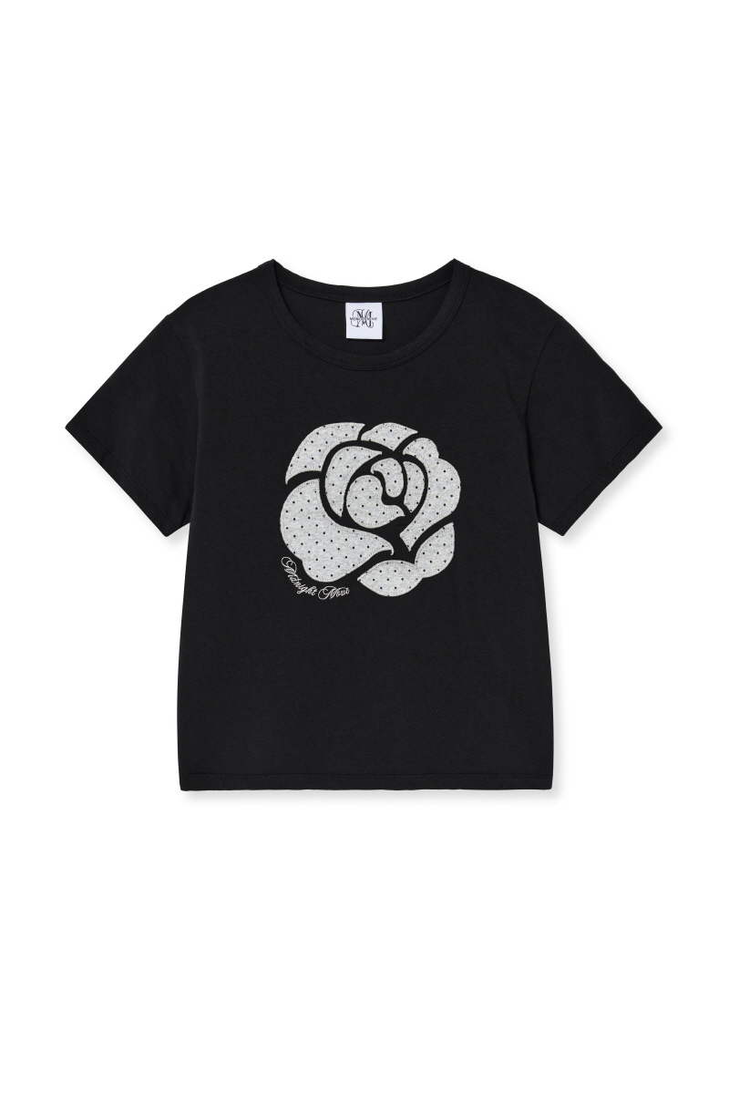 【MIDNIGHT MOVE】dot rose t Tシャツ ★韓国人気★ 追跡付 MUSINSA公式 | MIDNIGHT MOVE dot rose t (black)