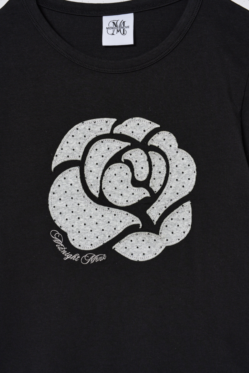 【MIDNIGHT MOVE】dot rose t Tシャツ ★韓国人気★ 追跡付 MUSINSA公式 | MIDNIGHT MOVE dot rose t (black)