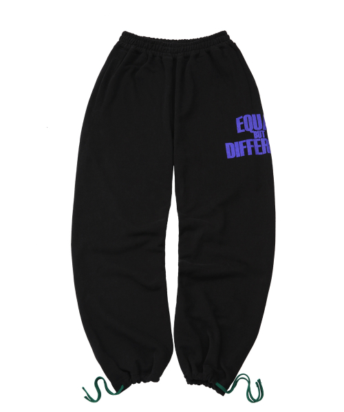 Golden string jogger pants_Black