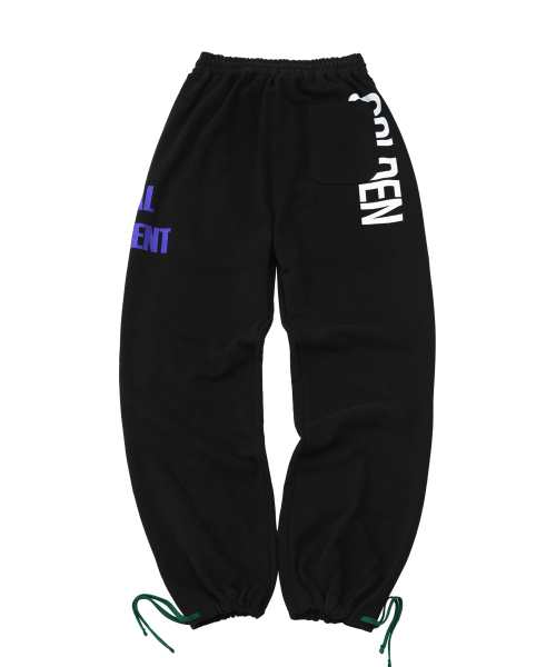Golden string jogger pants_Black
