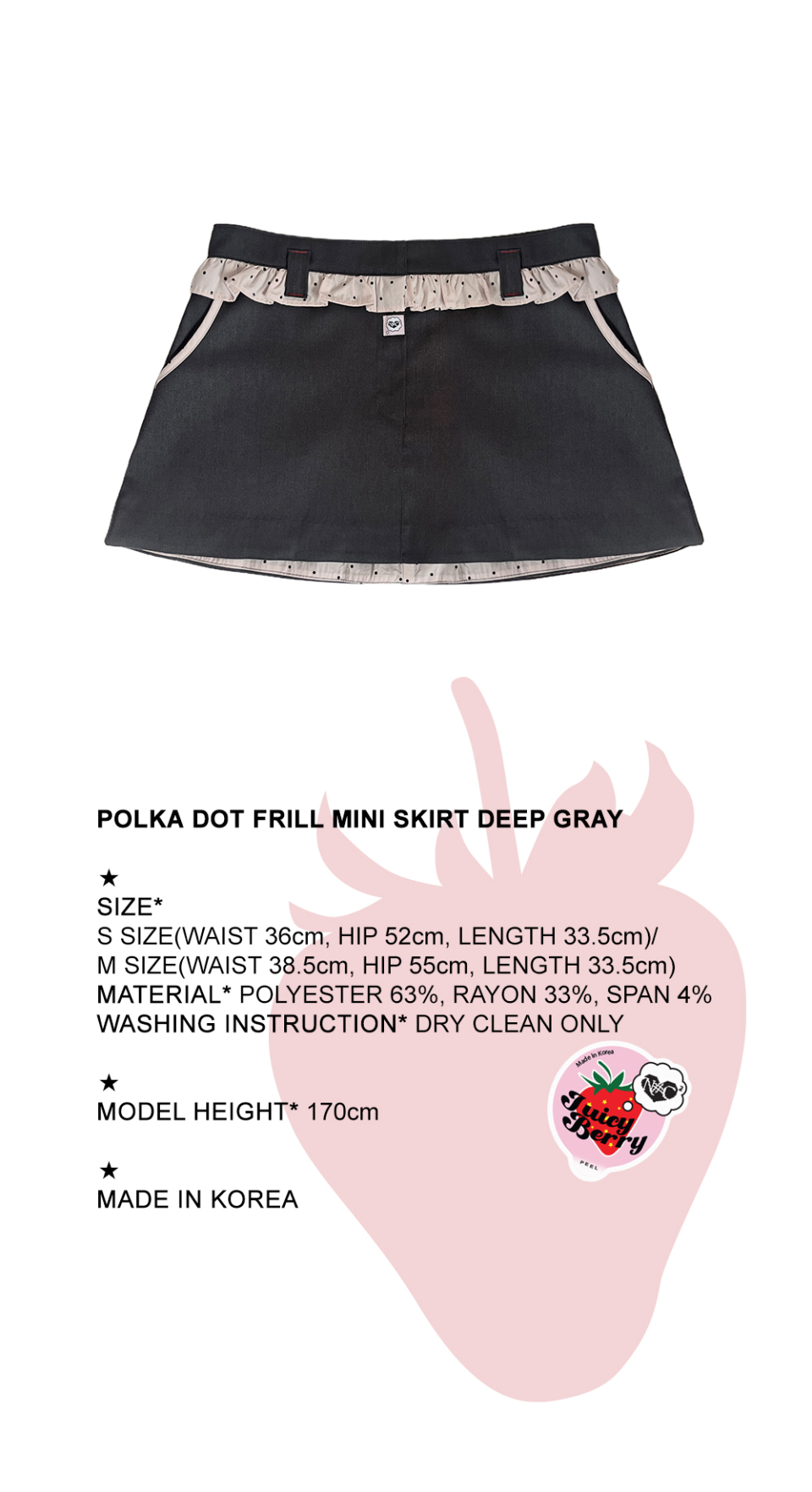 【NOFFICIALNOFFICE】POLKA DOT FRILL MINI SKIRT ミニスカート MUSINSA公式 | NOFFICIALNOFFICE Polka Dot Frill Mini Skirt