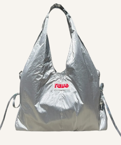 love rave live 4 Pocket Ribbon Shoulder Bobu Bag (silver)