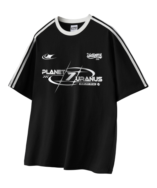 URANUS 7 Oversized Fit Track Short-Sleeved Coloring T-Shirt 3 Colors