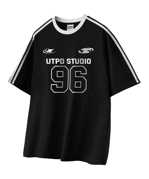 96 Football Jersey Oversized Fit Track Short Sleeve Coloring T-Shirt 3 Colors