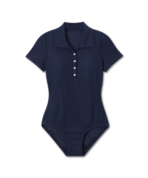 PK RIBBED SWIMSUIT NAVY