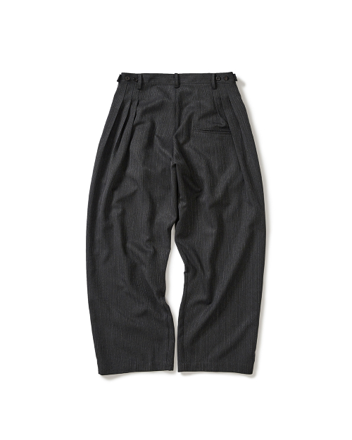Herringbone pleat pants / Charcoal