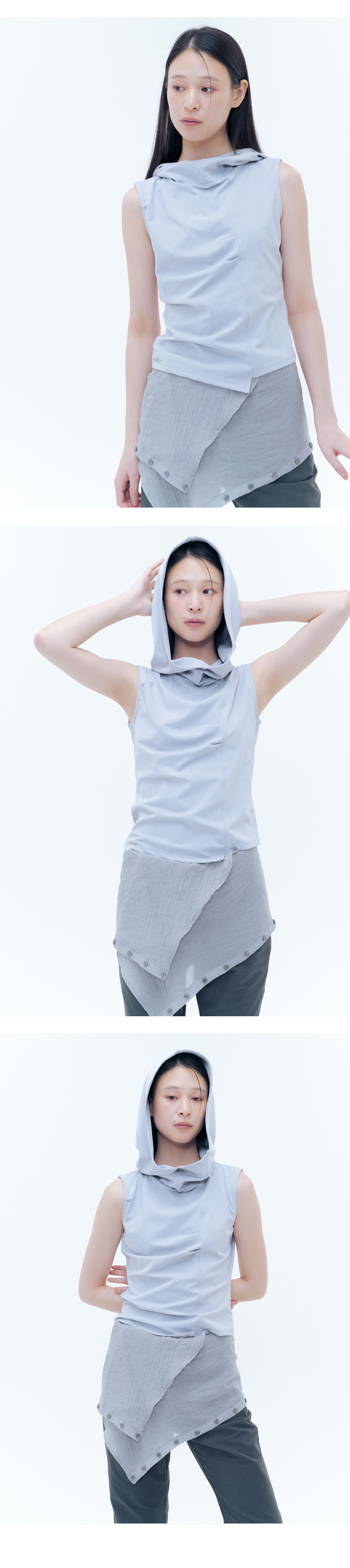★MISEKI SEOUL★ COWL NECK PINTUCK SLEEVELESS MUSINSA | MISEKI SEOUL Cowl neck pintuck sleeveless BLACK