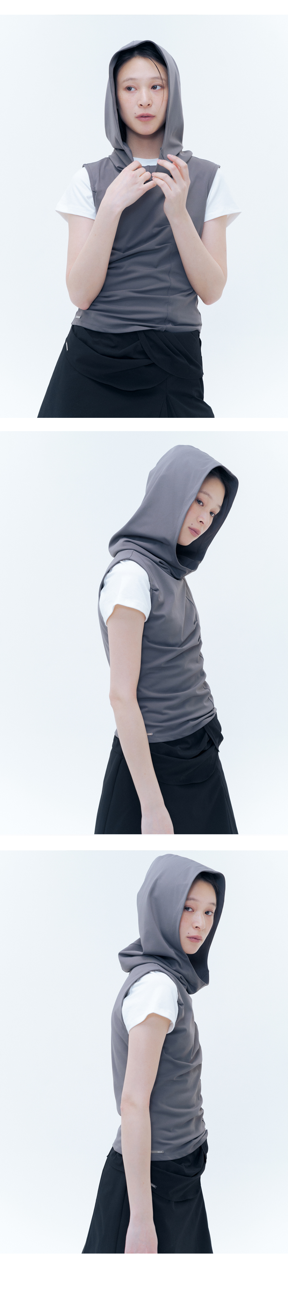 ★MISEKI SEOUL★ COWL NECK PINTUCK SLEEVELESS MUSINSA | MISEKI SEOUL Cowl neck pintuck sleeveless BLACK