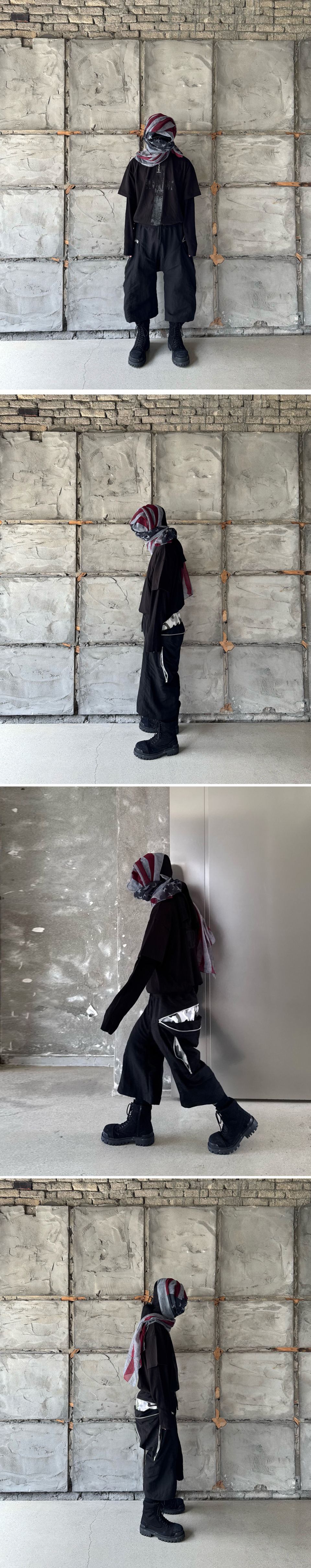 ROARINGRAD ♥ ZIPPER SAGGING BERMUDA PANTS/追跡付 MUSINSA公式 | ROARINGRAD Zipper sagging bermuda pants black