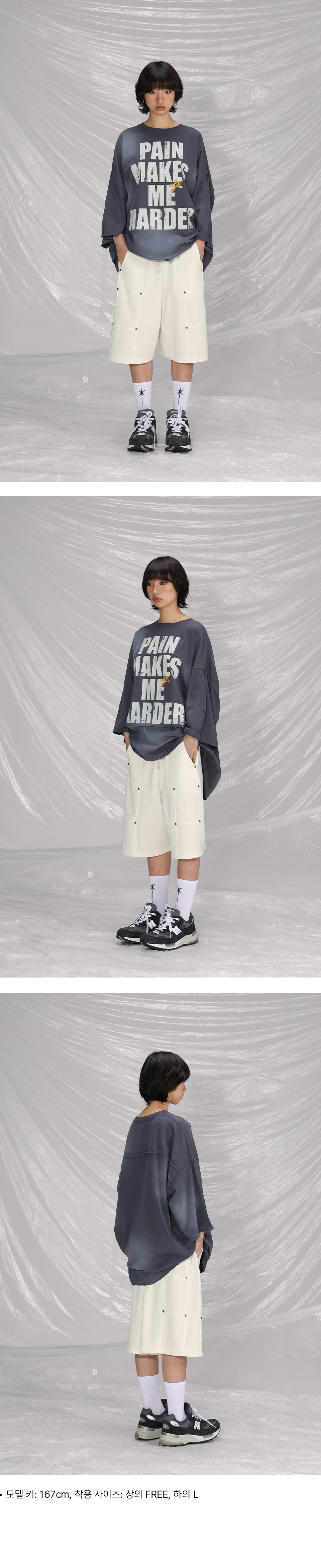Tシャツ・カットソー [SAINTPAIN] SP X TS WASH AWAY THE PAIN T SHIRT MUSINSA | SAINTPAIN SP Washing Cut 7-part T-shirt Dark Grey