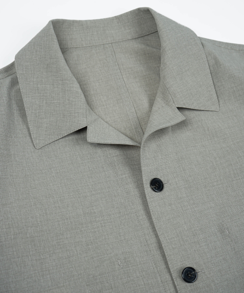 Comfort Open Collar рубашка - Light Khaki