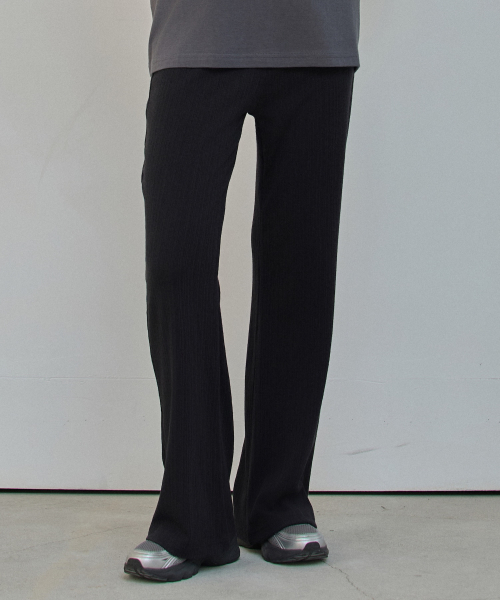 Rib Flare Banding Pants_2Color