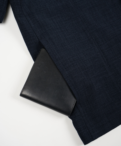 Легкая рубашка с открытым воротником и коротким рукавом - Dark Navy