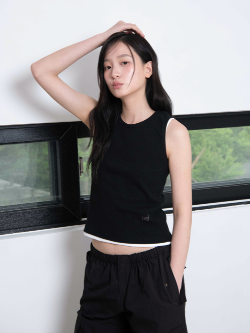 ANGEL LOGO SLEEVELESS, BLACK