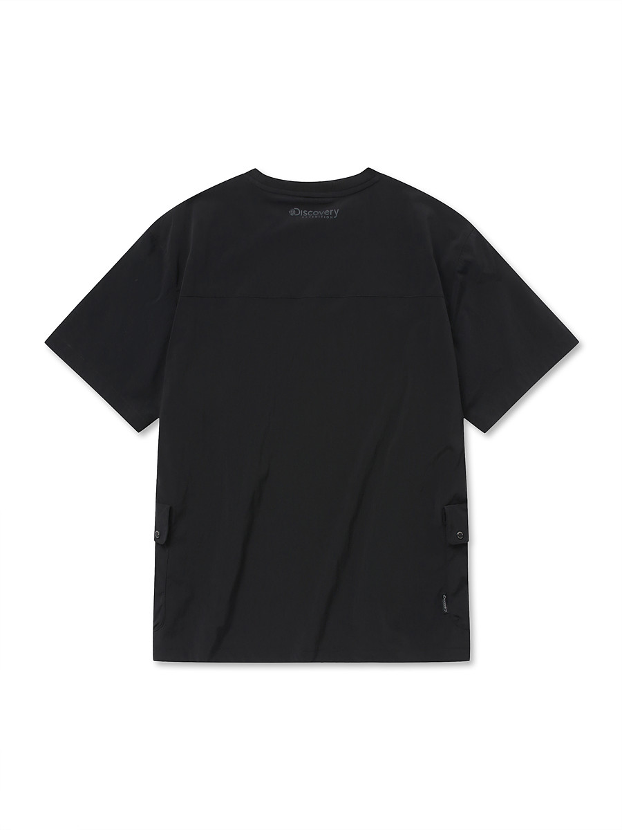 Мужская футболка с 2 карманами в стиле gorpcore (BLACK)