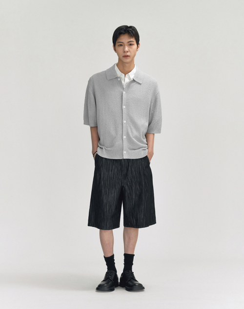 Washable трикотажный кардиган Bellion Boucle с коротким рукавом Grey