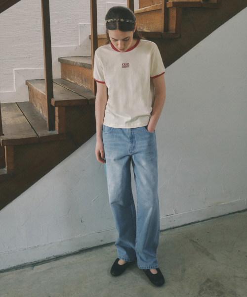 (Женские) легкие широкие джинсы Washed Blue