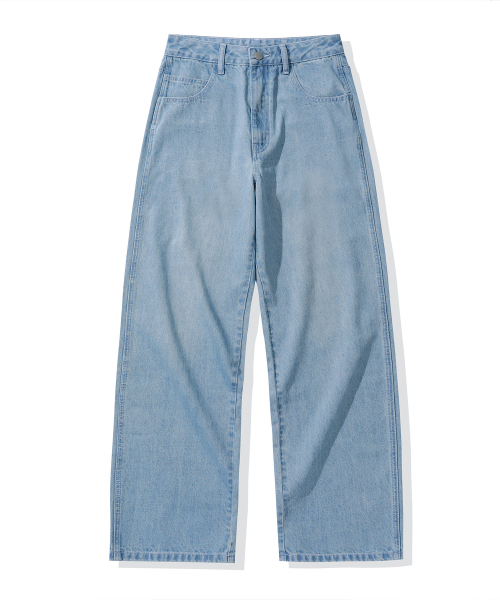 (Женские) легкие широкие джинсы Washed Blue