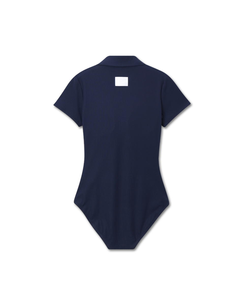 ＊韓国＊［MICHIKO LONDON］PK RIBBED SWIMSUIT NAVY S,M lisbon-navy-