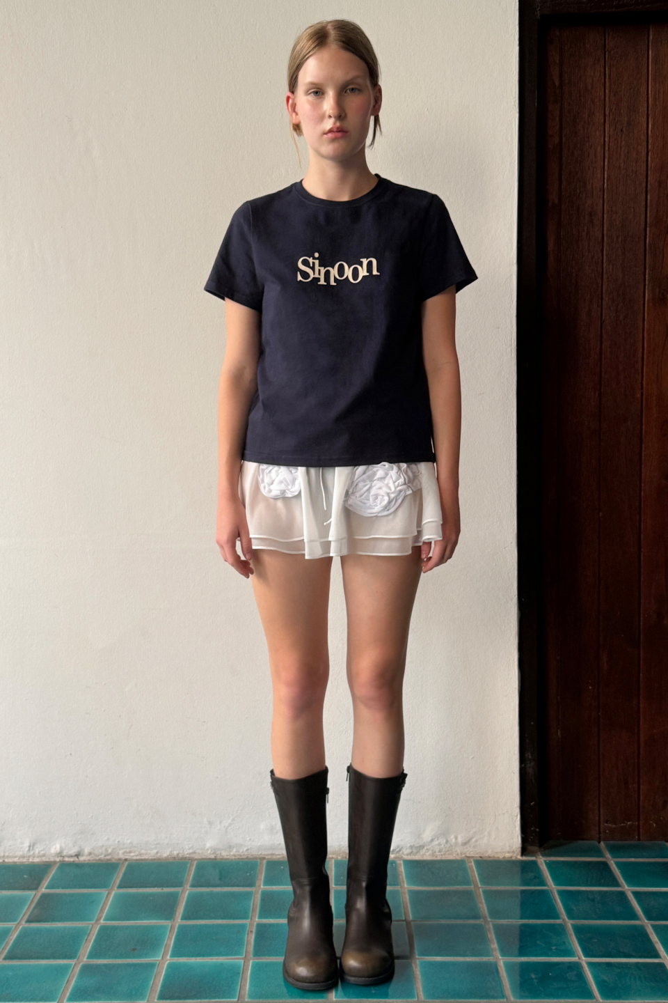 Sinoon Signature Logo T-Shirts (Navy) 韓国 MUSINSA公式 | SINOON Sinoon Signature Logo T-Shirts (Navy)