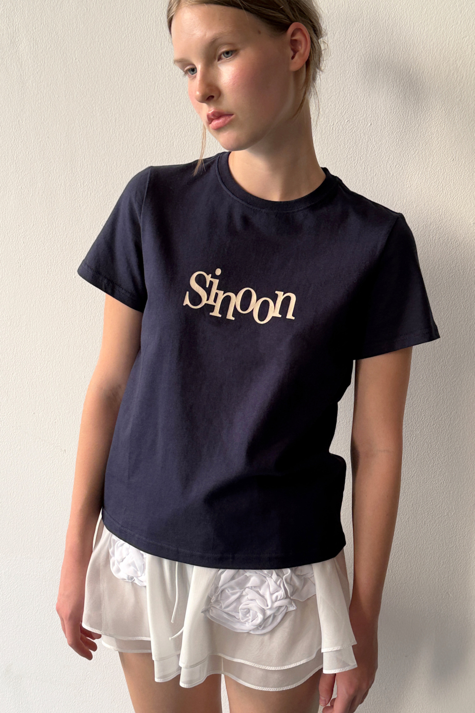 MUSINSA | SINOON Sinoon Signature Logo T-Shirts (Navy)