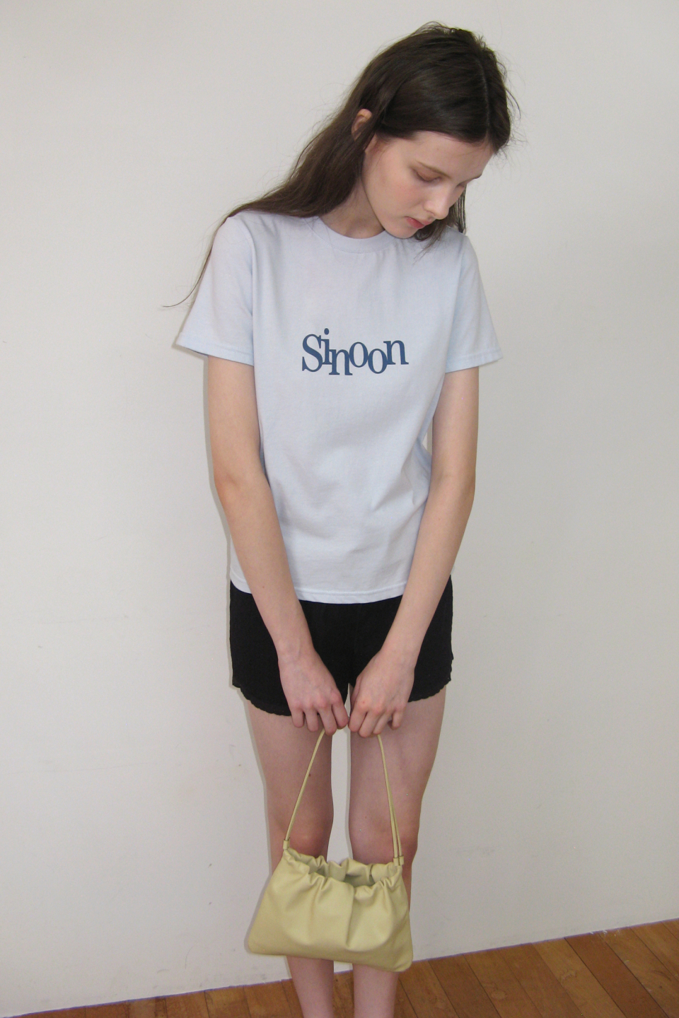 MUSINSA公式 | SINOON Sinoon Signature Logo T-Shirts (Sky Blue)