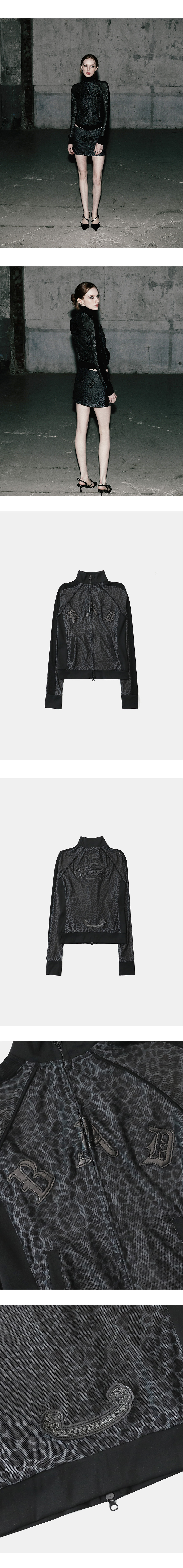 ◆BADBLOOD◆ AQUA Mystic Track Zip-Up Black Leopard w-jkt25- MUSINSA | BADBLOOD [AQUA] Mystic Track Zip-up - Black Leopard