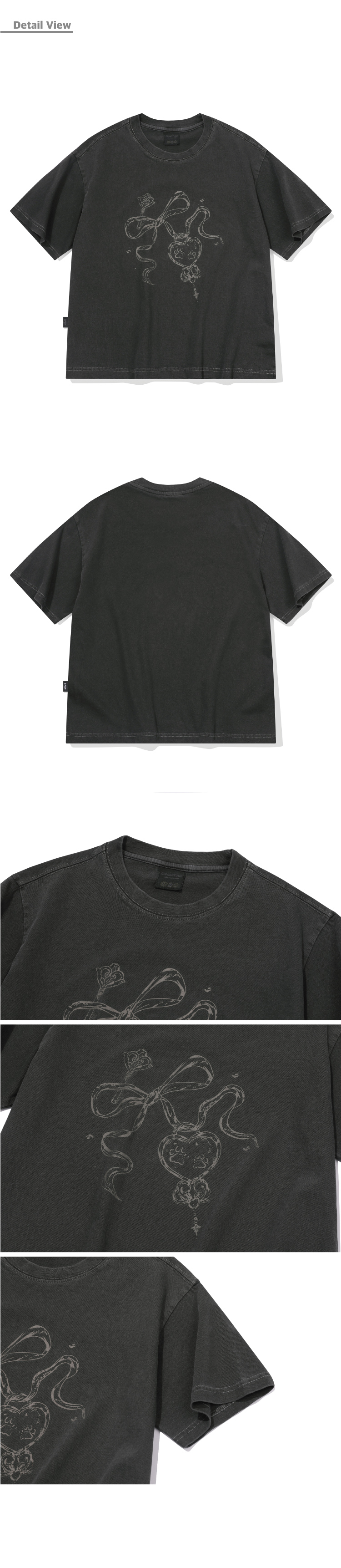 HEART SHORT SLEEVE TEE PIGMENT