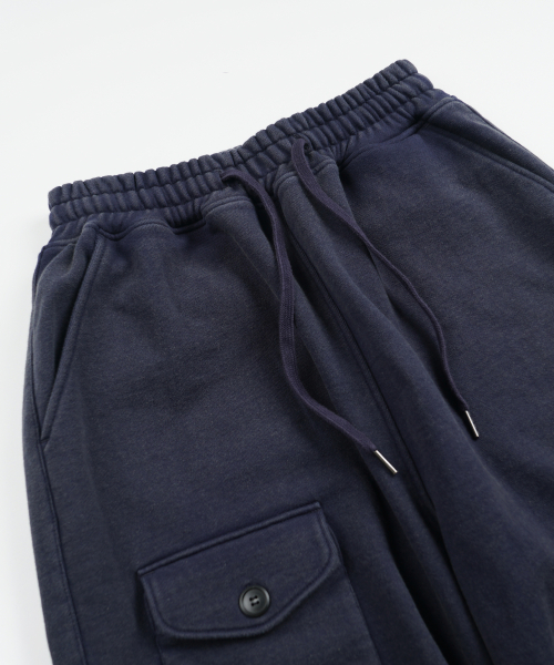 ARMY TWO TUCK SWEAT PANTS _ NAVY