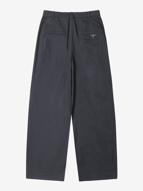 STRAIGHT COTTON PANTS_NAVY