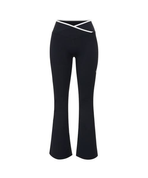 Line Slimming Silver Logo брюки-буткат леггинсы - Midnight Black