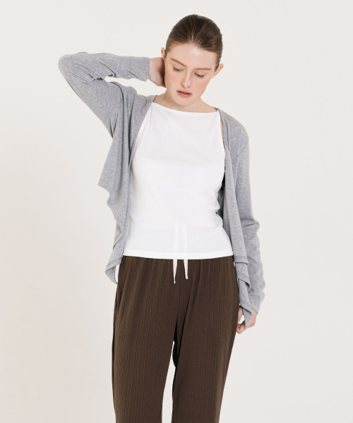 Summer Wrap Cardigan серый