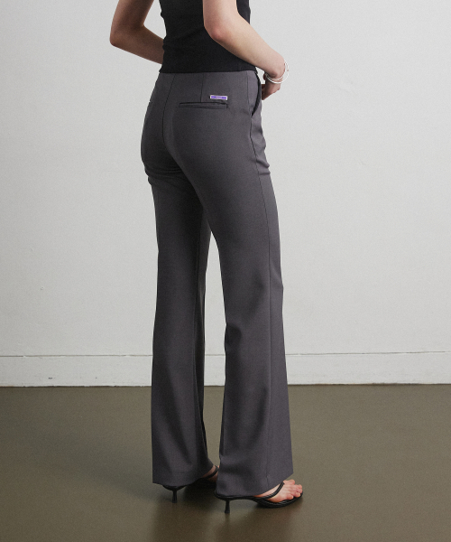 ESSENTIAL BOOTCUT SLACKS_DARK GREY