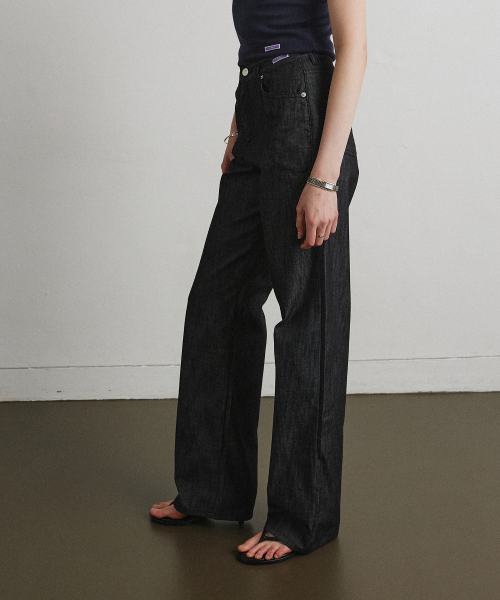 BREEZE STRAIGHT DENIM PANTS_BLACK