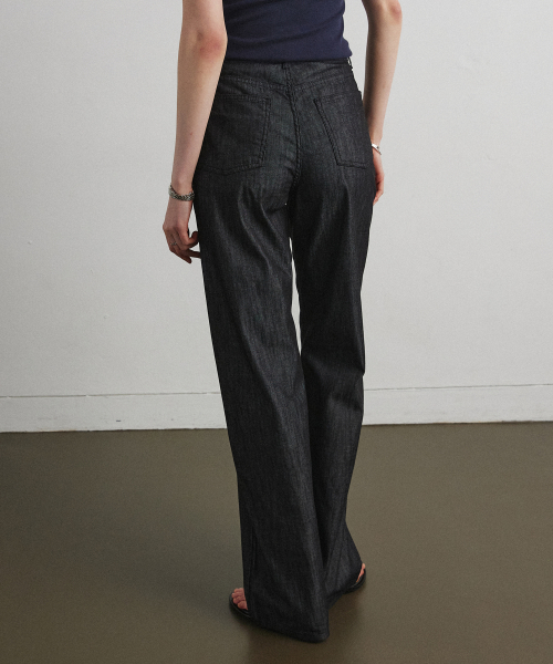 BREEZE STRAIGHT DENIM PANTS_BLACK