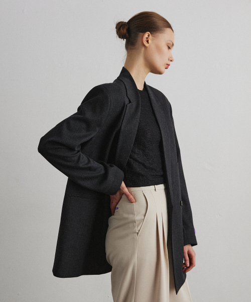 LINEN MUSE JACKET_CHARCOAL