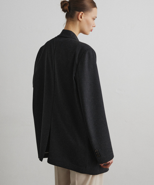 LINEN MUSE JACKET_CHARCOAL