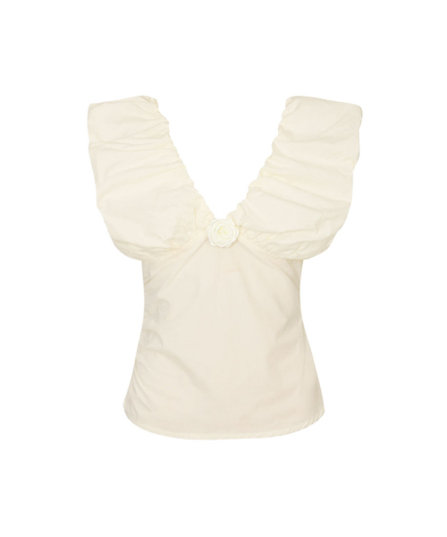 Volume Puff Blouse (Cream)