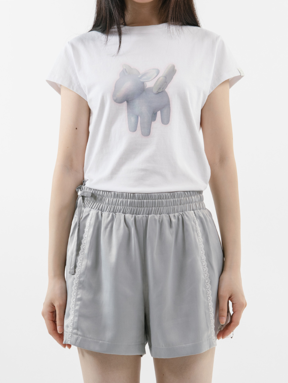 韓国 人気 クロップ丈 [TUOMIO] ANGEL DEER BABY T-SHIRT MUSINSA | TUOMIO ANGEL DEER BABY T-SHIRT [WHITE]