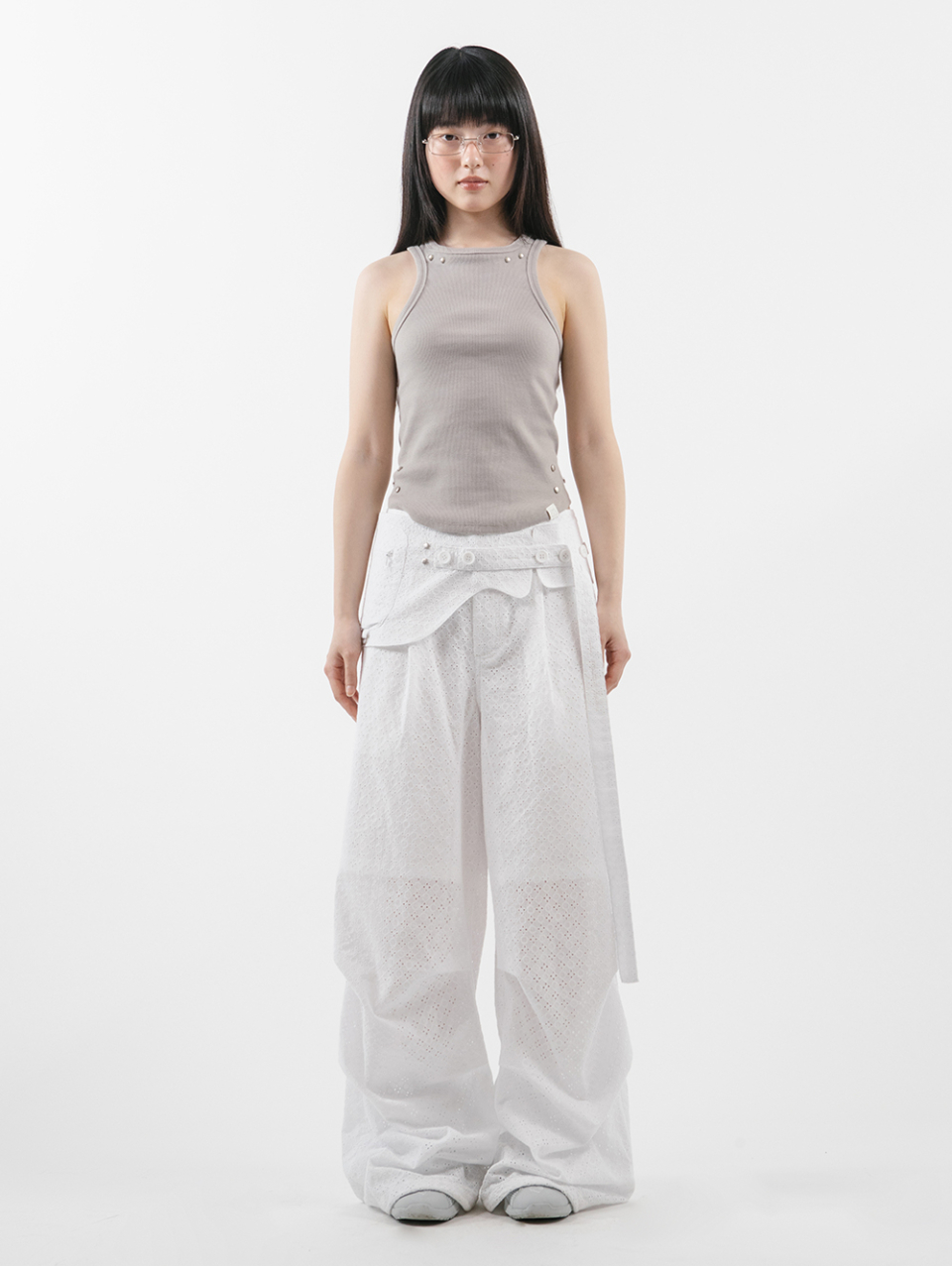★TUOMIO★ EYELET BELT BAG PANTS MUSINSA公式 | TUOMIO EYELET BELT BAG PANTS [BLACK]