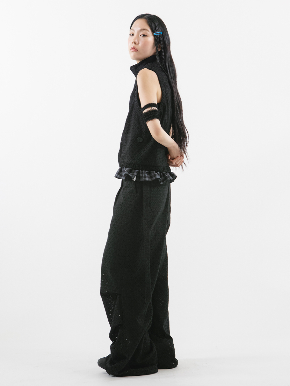 ★TUOMIO★ EYELET BELT BAG PANTS MUSINSA公式 | TUOMIO EYELET BELT BAG PANTS [BLACK]