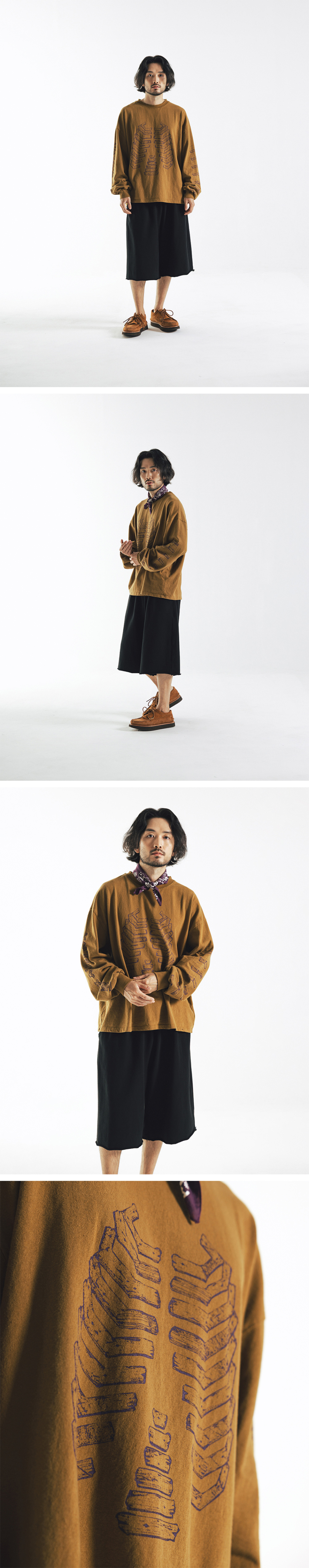 【ANGLAN x HEKA】Wood Bone Long Sleeve - Mustard MUSINSA | ANGLAN Wood Bone Long Sleeve - Mustard