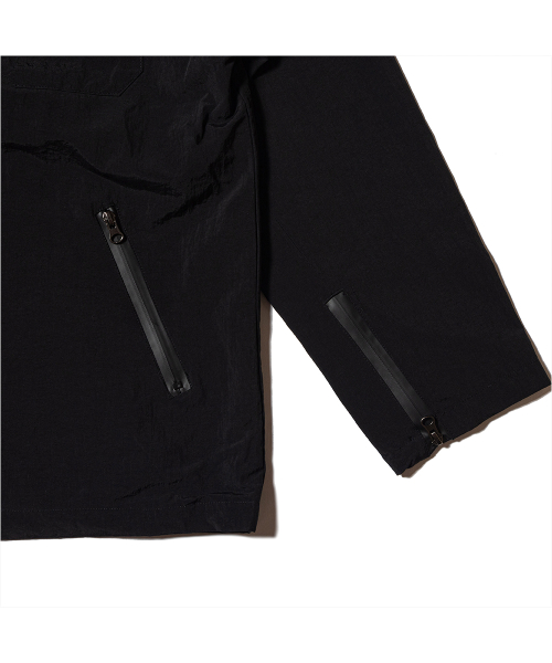 HIDDEN SHIRT JACKET-BLACK