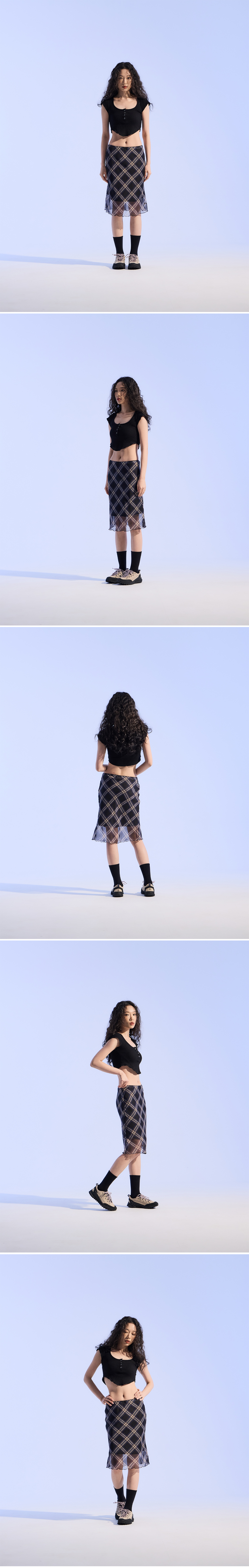 Mesh Mood Skirt 【MOAA】 MUSINSA ムシンサ スカート MUSINSA | MOAA Mesh Mood Skirt (Sheer BLACK)
