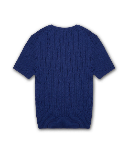 SWEATER-PULLOVER 60/2 COTTON-BLUE