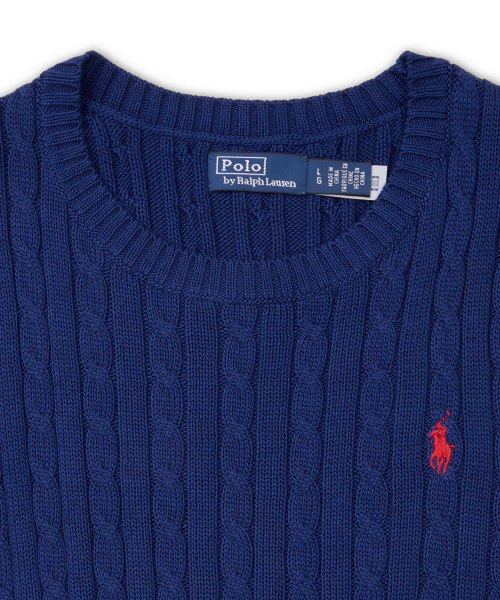 SWEATER-PULLOVER 60/2 COTTON-BLUE
